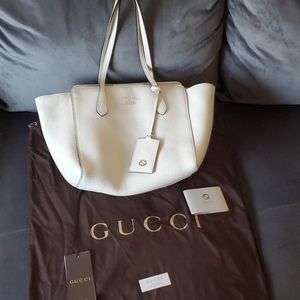 Gucci Off White Swing Tote